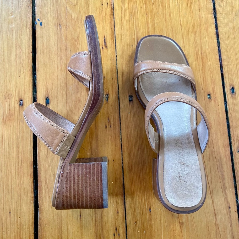 Madewell Tan Block Heel Sandals